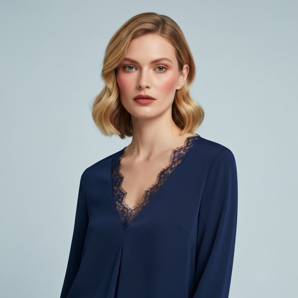 Blusa Decote V Sofisticada